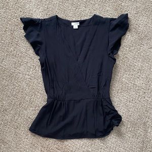 J Crew faux wrap peplum top